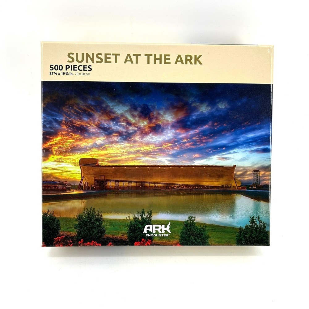 Ark Encounter Sunset at the Ark 500 Pce Jigsaw Puzzle Biblical Scenic Landscape
